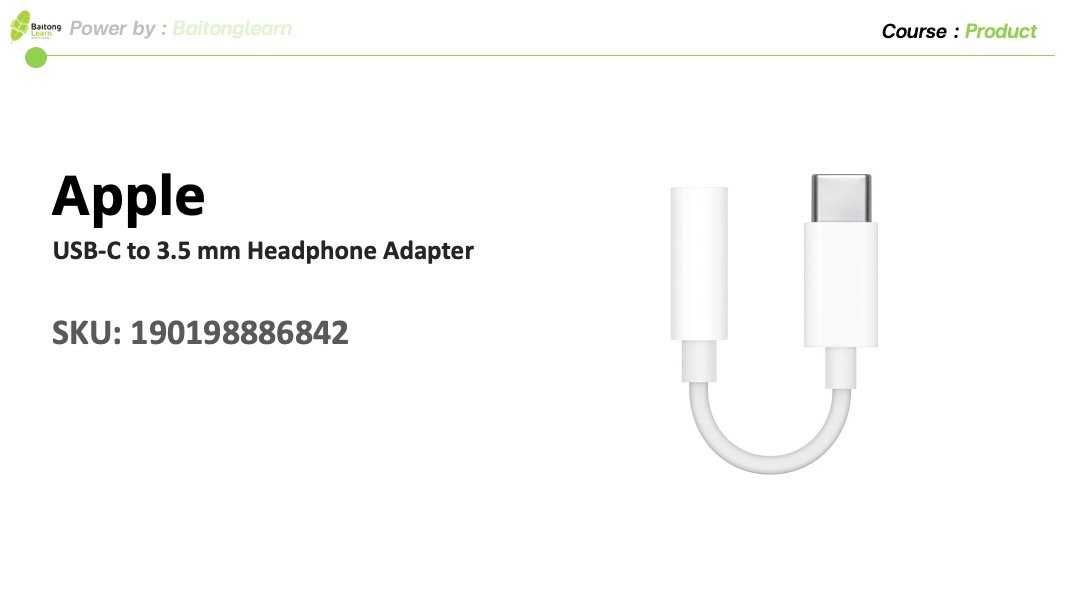 Apple Acc USB-C to 3.5 mm Headphone Adapter